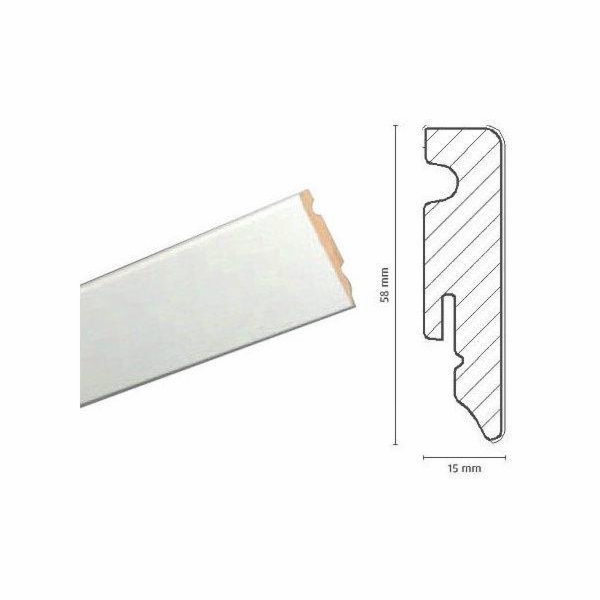 Základní lišta FOF A015, 2400 x 58 x 15 mm