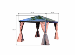 Záclony Masterjero LT1003MN, 300 cm x 265 cm