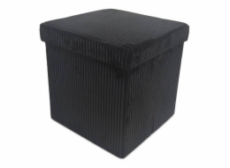 Pouf DOMOLETTI MAEO, černý, 38×38×38 cm