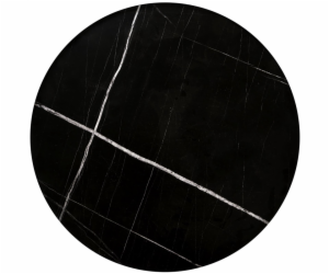 Sada konferenčního stolku, černá/mramor, 48-73 x 40-47 cm