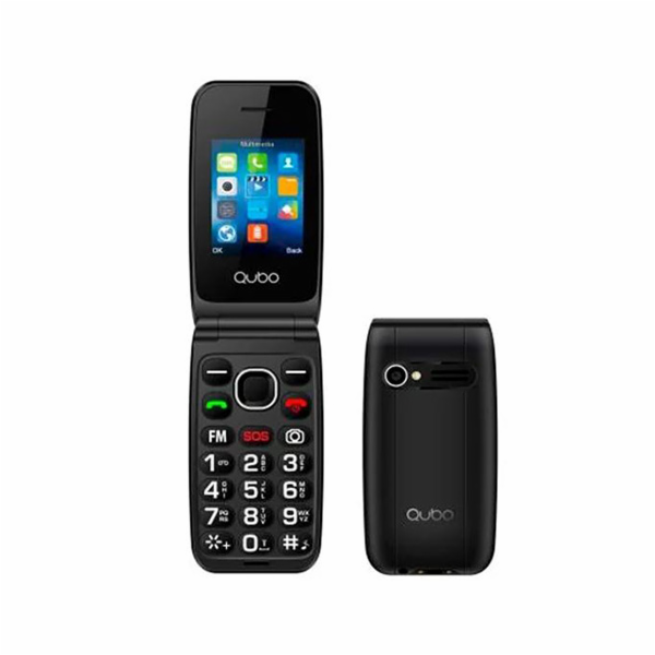 Mobilní telefon QUBO, QUBO NEO 2 NW BK SEN SOS, TLF LCD d...