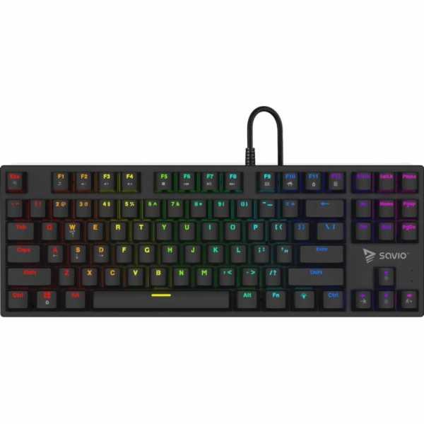 Mechanická klávesnice Savio Tempest x2 RGB, Outemu BLUE