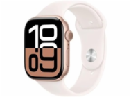 Apple Watch Series 10 GPS 46mm Rose Gold Aluminium Case with Light Blush Sport Band - S/M