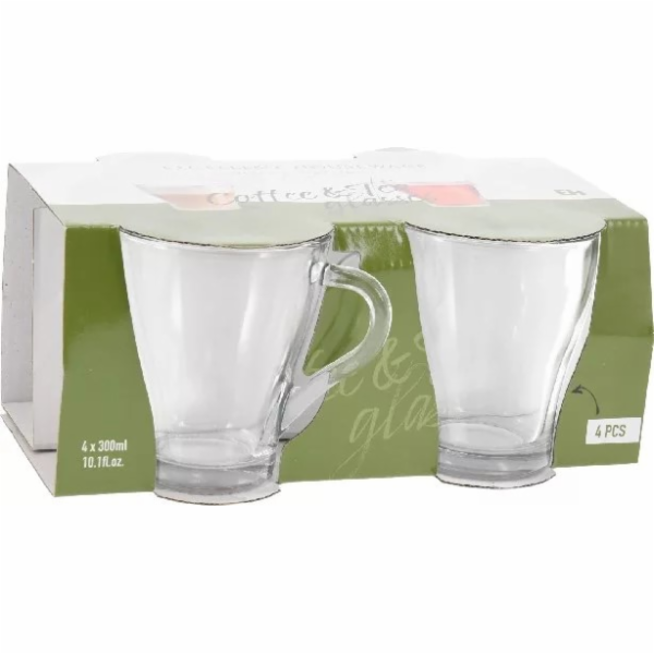 Hrnek 300 ml sklo 4 ks