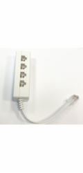 DATACOM Rozčtverka UTP CAT3 4xRJ45 (8p2c-1M/4F)