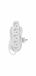 Prodlužovací kabel 7 m / 4 zásuvky / bílý / PVC / 1,5 mm2