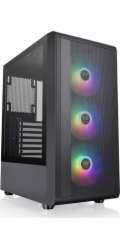 Thermaltake Pouzdro - S200 Tvrzené sklo ARGBx3 Černé