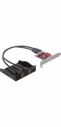 DeLOCK USB 3.0 přední panel 2-port vč. PCI Express karty, řadič
