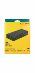 Delock Externer Industrie Hub 4 x USB 3.0 Typ-A, USB-Hub 63309