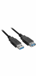 Sharkoon Prodlužovací kabel USB 3.2 Gen 1, USB-A samec > USB-A samice (černý, 2 metry)