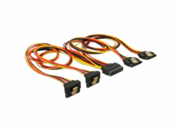 DeLOCK SATA 15Pin > 2x lomený (spodní) + 2x rovný, kabel