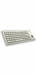 CHERRY klávesnice G84-4400, trackball, ultralehká, PS/2, EU, šedá