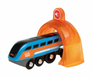 BRIO Smart Tech Sound Lokomotiva s funkcí nahrávání, autíčko