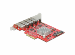 DeLOCK PCIe x4 > 4x externí USB-A 3.2 Gen 2, USB řadič