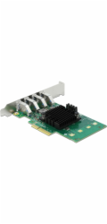 DeLOCK PCIe x4>4x ext. USB 3.0 Quad C.LP