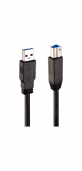 Lindy Aktivní kabel USB 3.2 Gen 1, USB-A samec na USB-B samec (černý, 10 metrů)