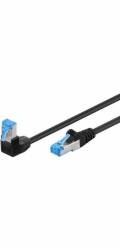 Patchkabel Cat.6a S/FTP (PiMF), 1x 90° gewinkelt