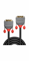 Lindy DVI-D Dual-Link kabel, Anthra Line (černo-šedý, 7,5 metrů)