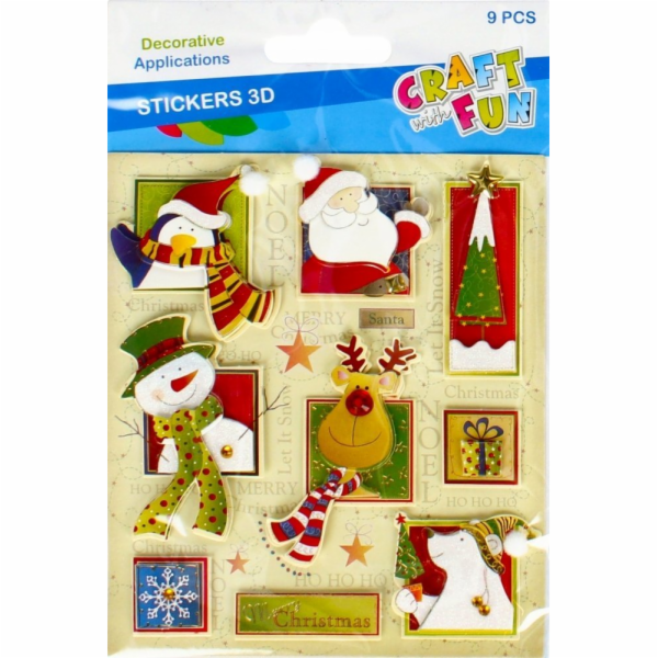 Craft with Fun DEKORACE BN NÁLEPKY 3D 9KS MIX CF PBH 12/2...