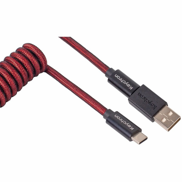Keychron USB 3.2 Gen 1 Premium spirálový letecký kabel, U...