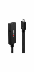 Lindy USB 3.2 Gen 2 Aktivní prodlužovací kabel, USB-C samec > USB-C samice (černý, 5 metrů)