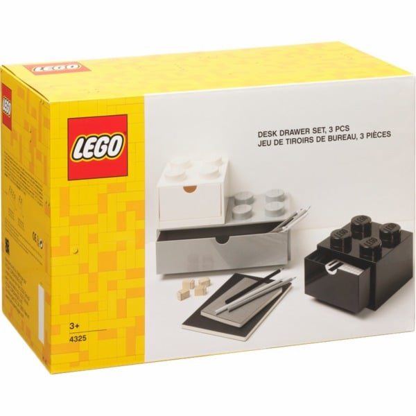 Sada 3 stolních zásuvek LEGO, úložný box