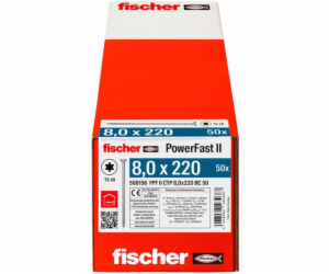 fischer vrut do dřeva PowerFast II 8,0x220 zápustná hlava TX