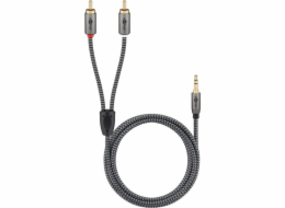 audio adaptérový kabel goobay Plus AUX 3,5mm jack > stereo cinch konektor