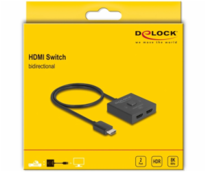 DeLOCK HDMI Switch 2 > 1 obousměrný 8K