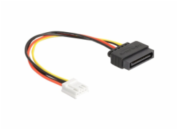 DeLOCK kabel napájecího adaptéru SATA 15 pin samec > 1x disketa 4 pin samice