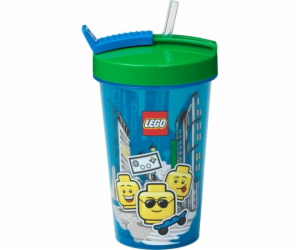 LEGO hrnek Room Copenhagen s brčkem Iconic Boy Bright Blue