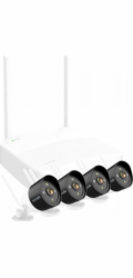 Tenda K4W-3TC - kamerový WiFi set, 4x IP 2K kamera, NVR rekordér, zvuk, noční vidění