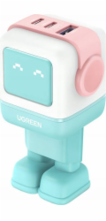 UGREEN Uno RG 65W 3-Port GaN Fast Charger pink blue