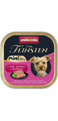 ANIMONDA Vom Feinsten Adult Mini Veal, ham and basil - mokré krmivo pro psy - 100g