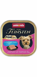 ANIMONDA Vom Feinsten Adult Mini Poultry, salmon and dill - mokré krmivo pro psy - 100g
