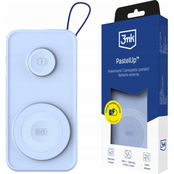 3mk PastelUp Powerbank 10,000mAh 22.5W USB 1A1C - Blue