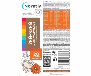 Novativ Ženšen + Multivitamin 20 šumivých tablet