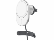 Belkin BoostCharge Pro Chytrý telefon Stříbrná, Bílá USB Bezdrátové nabíjení Rychlé nabíjení Auto