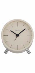 Hama Funkwecker Flores analog ohne Ticken, grau/beige   222229