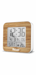 Mebus 27247 White/Wood Look Radio alarm clock digital