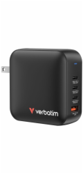Verbatim Mini GaN Charger 165W 3xUSB-C 1xUSB-A US/EU/UK A.32216