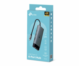TP-Link UH6120C rozbočovač rozhraní USB typu C Šedá