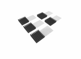 QNAP - HS-M2SSD-07 - Heatsink for M.2 SSD module,15*15MM, Black, self adhesive, 5 pcs