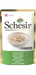 SCHESIR Kuřecí řízky v želé - mokré krmivo pro koťata - 85g
