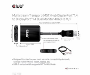 Club3D Video adaptér MST (Multi Stream Transport) Display...