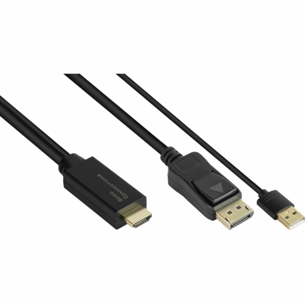 AV adaptér Alcasa Kabelový adaptér Alcasa HDMI-DP020 2 m ...