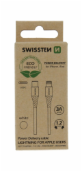 Swissten datový kabelusb-c/lightning bílý 1,2m  (eco balení)