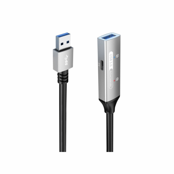 PremiumCord USB 3.2 repeater a prodlužovací kabel Male-Fe...