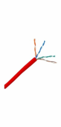 UTP kabel PlanetElite, Cat5E, licna(lanko), PVC, červená, 305m