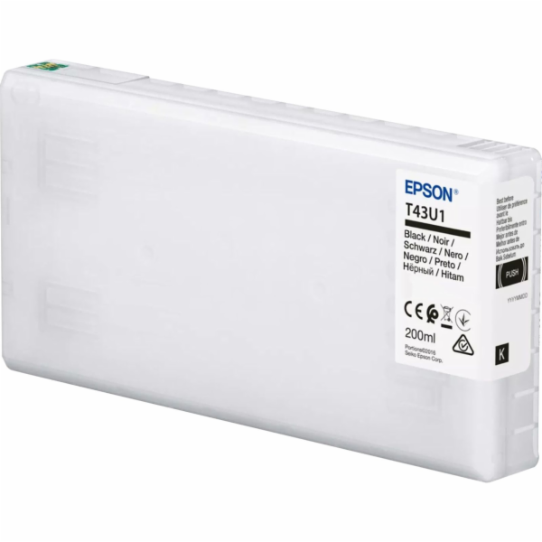 Inkoustová kazeta Epson černá T 43U 200 ml T 43U14N